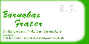 barnabas frater business card